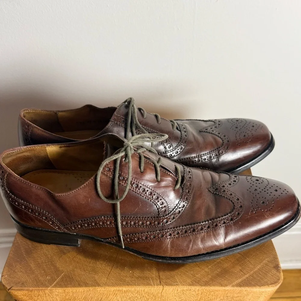 Cole Haan Nike Air Leather Wingtip Loafer Oxford Color Mahagony 12M Style C08354